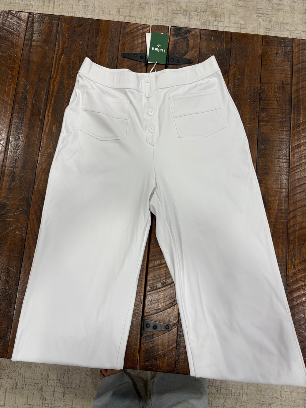Halara White Athletic Wide Leg Pants